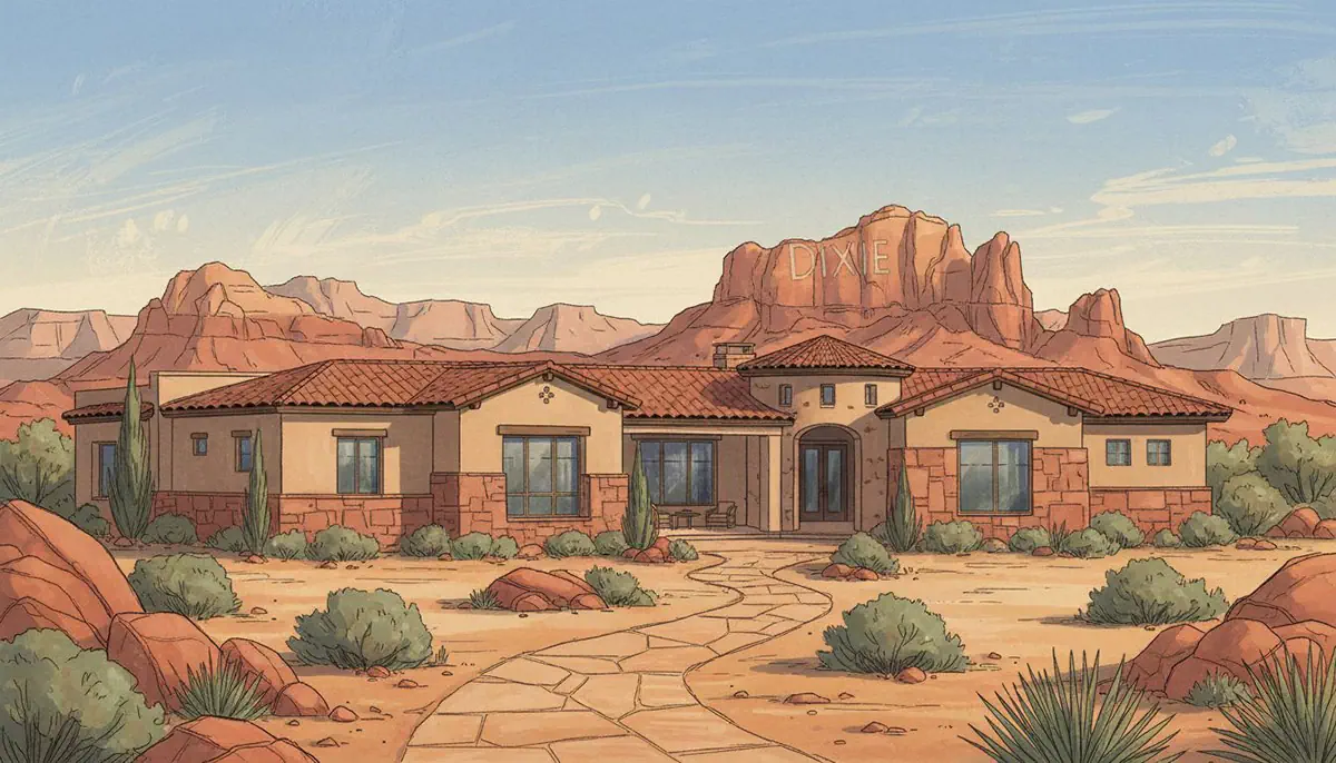 Red rock landscape around St. George, Utah
