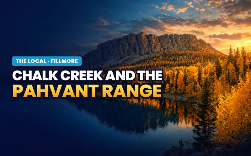 Chalk Creek and the Pahvant Range in Fillmore