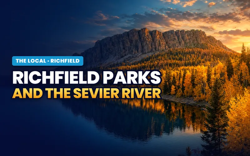 Parks, trails and the Sevier River in Richfield