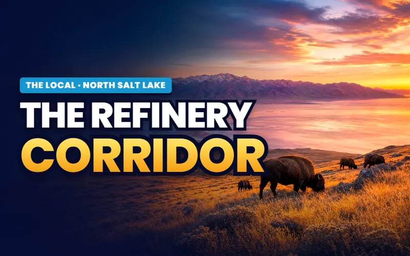 The refinery corridor in North Salt Lake