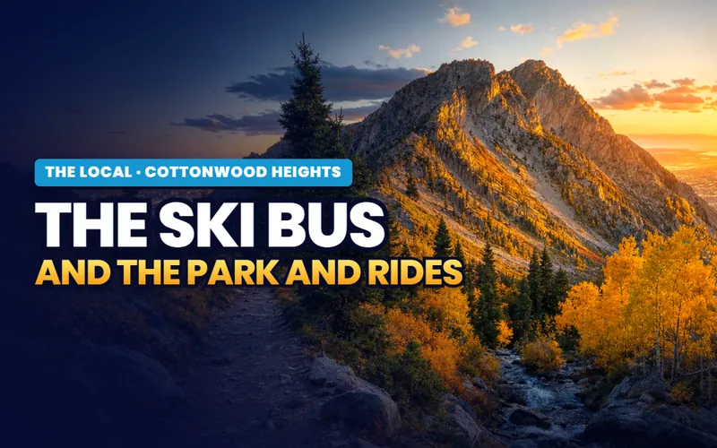 The ski bus and the park and rides in Cottonwood Heights