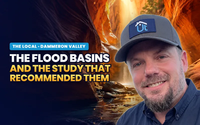 The flood basins in Dammeron Valley
