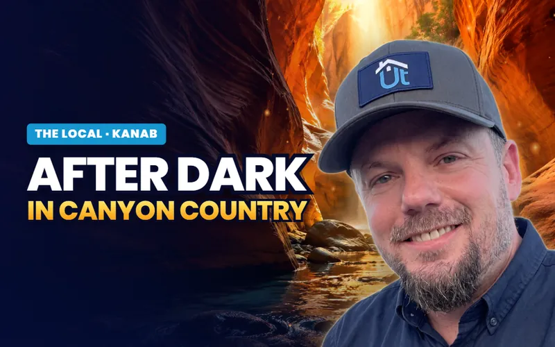 After dark in canyon country in Kanab