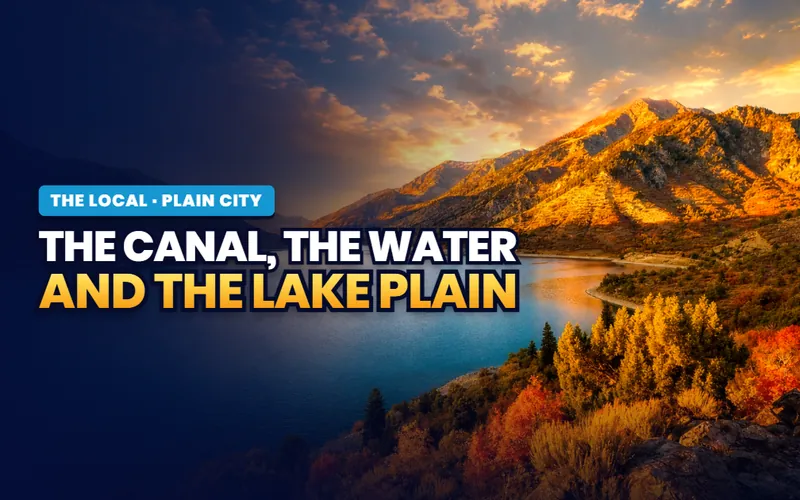 The canal, the water and the lake plain in Plain City