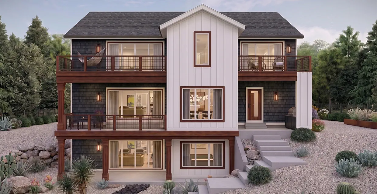 Westview Grande by AJ Caplin Custom Homes, rear elevation