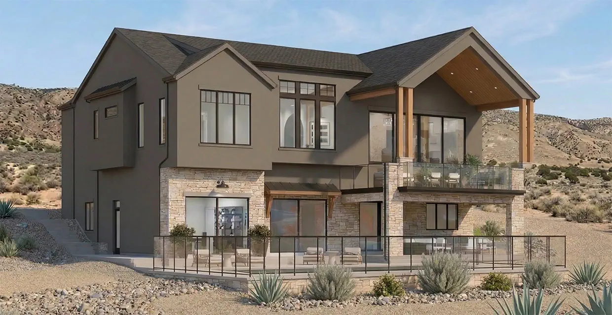 Westview Horizon by AJ Caplin Custom Homes, rear elevation