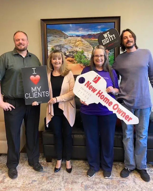 Scott Buehler with clients Stormee and Brandon and their agent